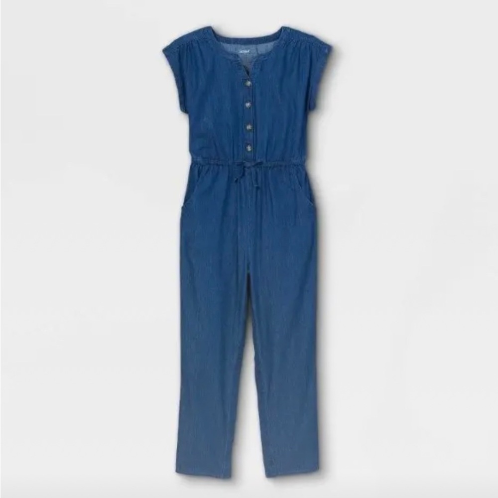 Cat & Jack Girl’s Chambray Jumpsuit NWOT